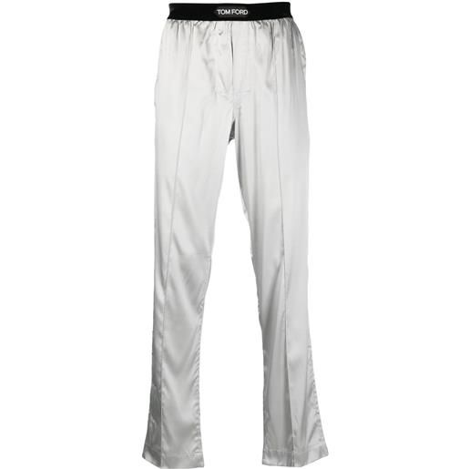TOM FORD pantaloni con logo - grigio