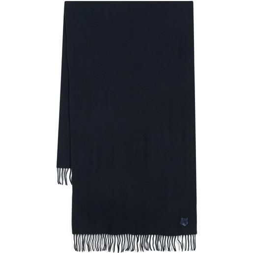Maison Kitsuné sciarpa con applicazione fox - blu