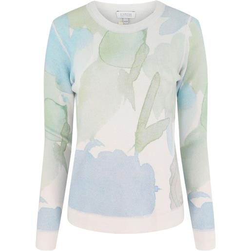 Kinross Cashmere felpa girocollo con stampa - toni neutri