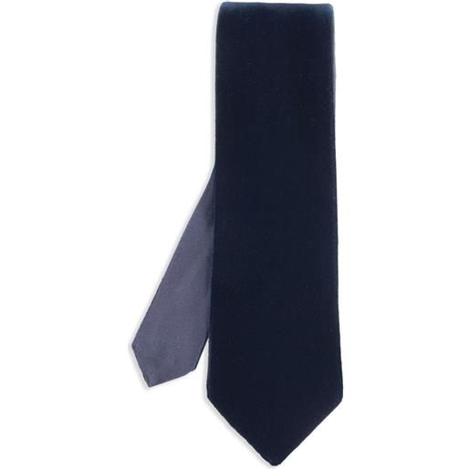 Giorgio Armani papillon effetto velluto - blu