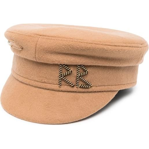 Ruslan Baginskiy cappello baker boy con applicazione - toni neutri