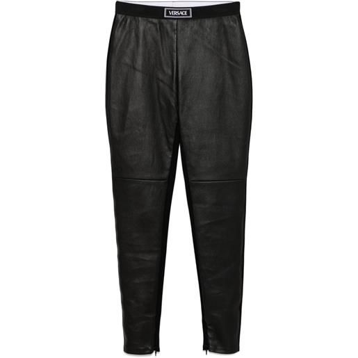 Versace leggings con vita elasticizzata - nero