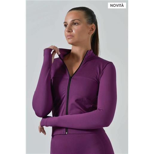 Risalti felpa sportiva con zip in microfibra seamless ilena, limited edition