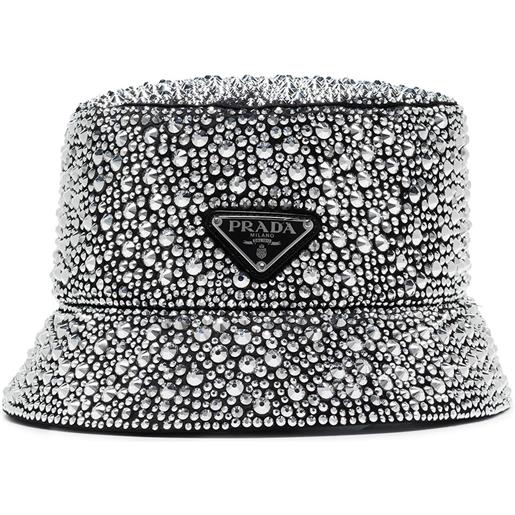 Prada cappello bucket con decorazione - nero