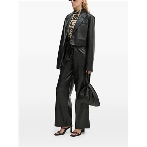 Nanushka pantaloni con coulisse - nero