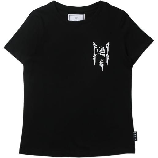 Philipp Plein Junior t-shirt con motivo teschio - nero
