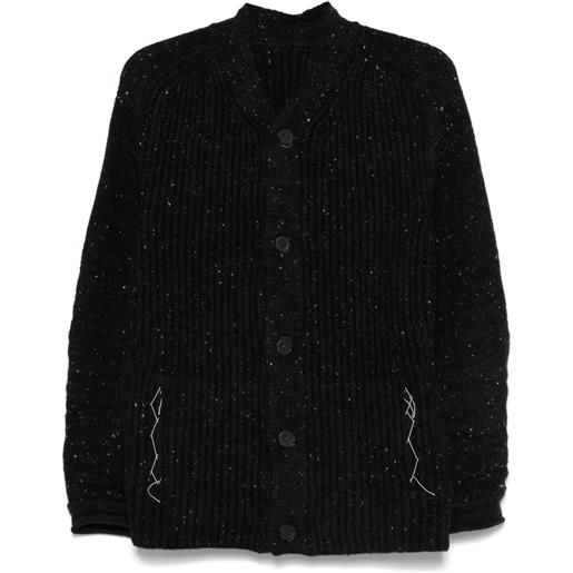 Layer Zero cardigan a coste - nero