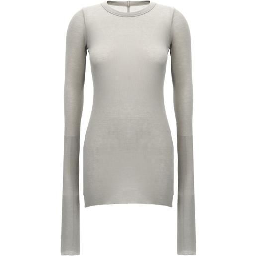 Rick Owens t-shirt a maniche lunghe - grigio