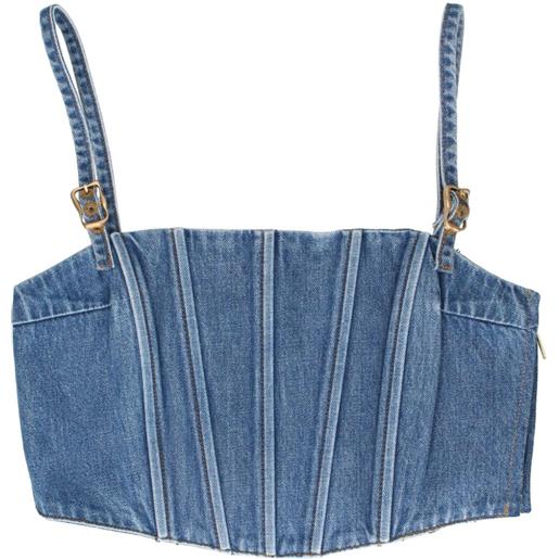 Cult Gaia canotta lauren denim - blu