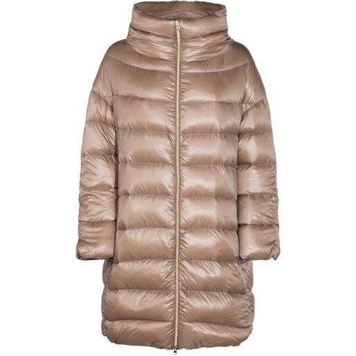 Herno cappotto oversize a collo alto - marrone