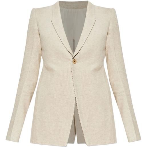 Rick Owens blazer a coste - toni neutri