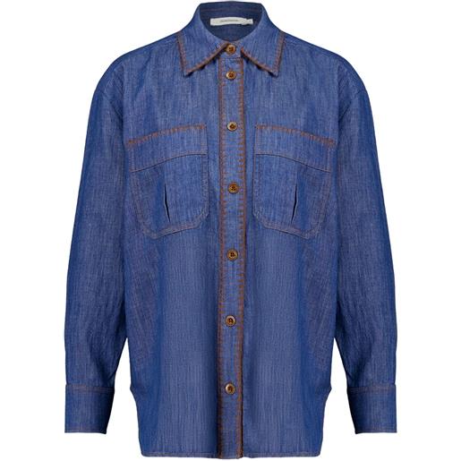 ZIMMERMANN camicia ascension - blu