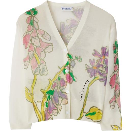Burberry Kids cardigan foxglove - bianco
