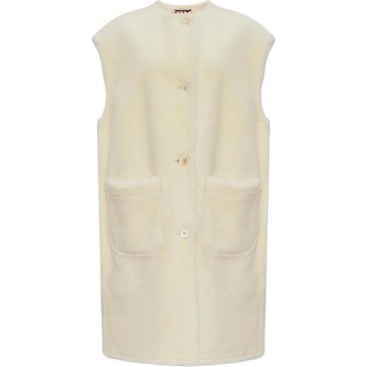 Marni gilet con tasche applicate - bianco