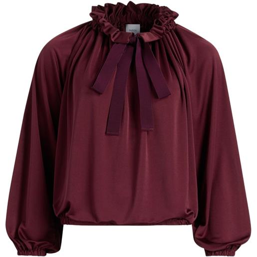 Patou blusa con ruches - rosso