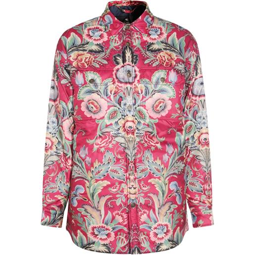 ETRO cappotto a fiori - rosso
