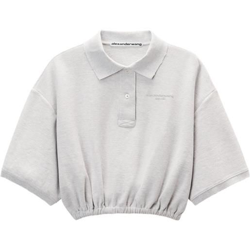 Alexander Wang polo con orlo elasticizzato - grigio