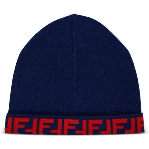 Fendi Kids berretto con logo - blu