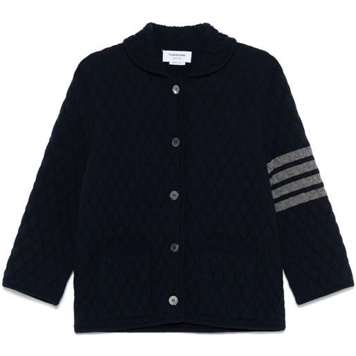 Thom Browne piumino con dettaglio a 4 righe - blu