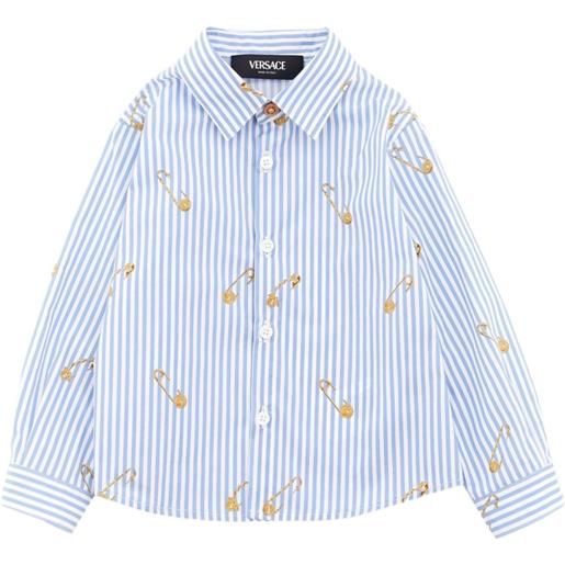 Versace Kids camicia a righe - blu