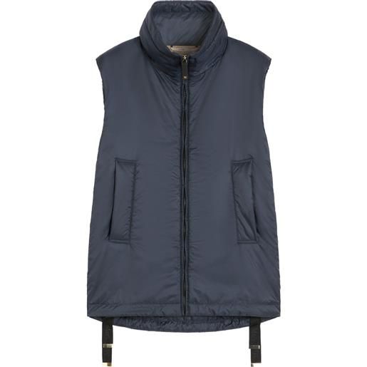 Max Mara gilet a collo alto - blu
