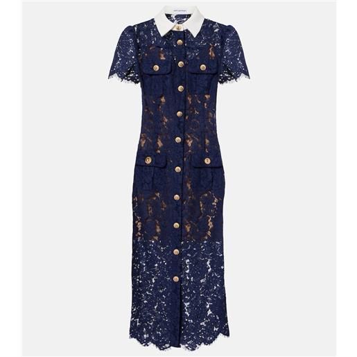 Self-Portrait abito midi in pizzo