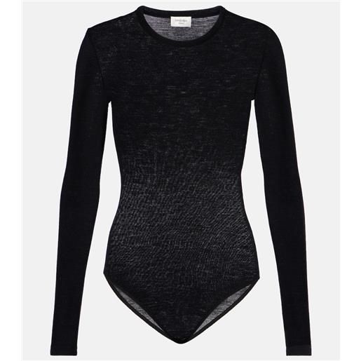 Saint Laurent body in jersey di lana vergine