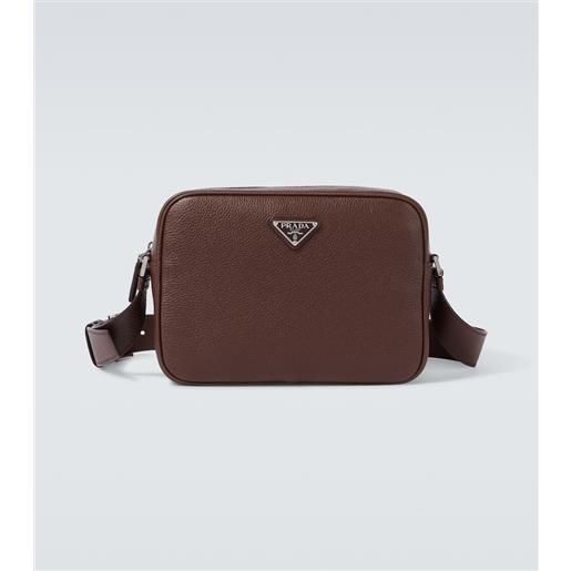 Prada borsa a spalla in pelle con logo