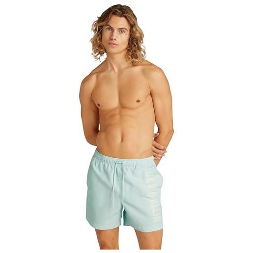 Calvin Klein uomo pantaloncino da bagno medium drawstring con coulisse, grigio (moonlight jade), 6xl