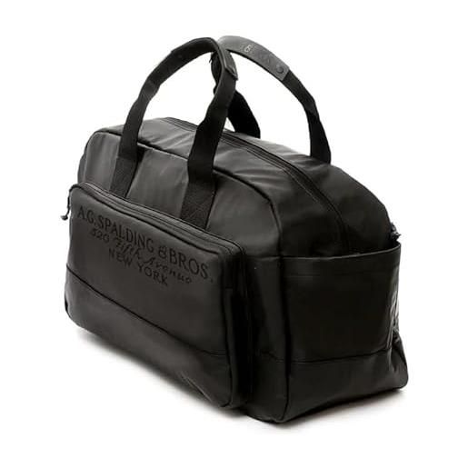 A.G. Spalding & Bros. borsone rubber collection 309380 da viaggio uomo nylon nero