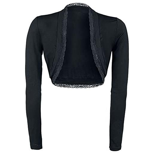 Gothicana by EMP donna bolero nero con pizzo xl