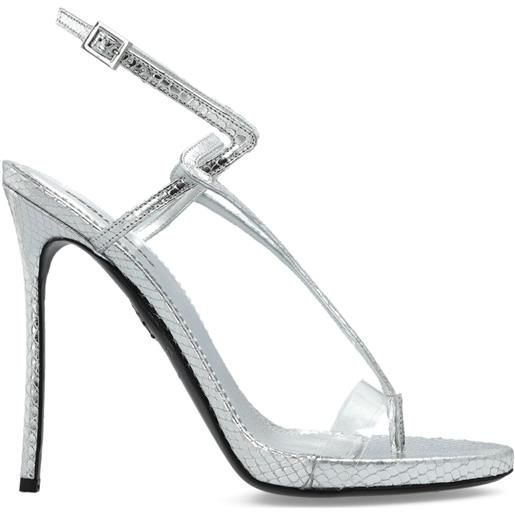 DSQUARED2 sandali in pelle con tacco 140mm - argento