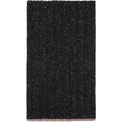 Brunello Cucinelli sciarpa a coste in cashmere - nero