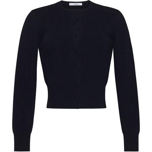 Adam Lippes cardigan girocollo in cotone - nero