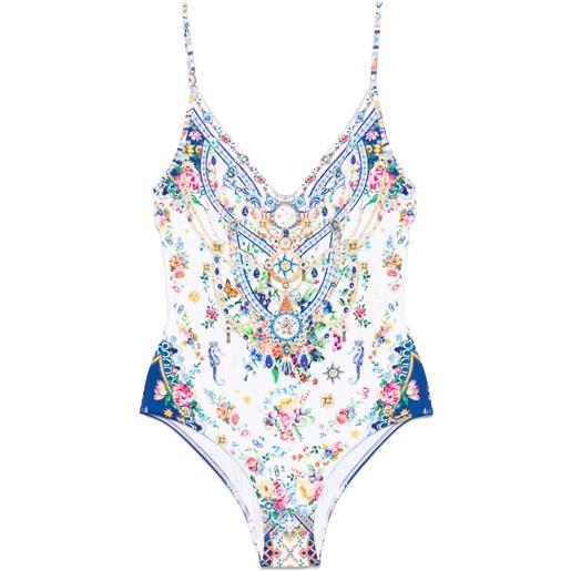 Camilla costume intero tiles darls - bianco