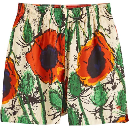 Wales Bonner shorts con stampa - toni neutri