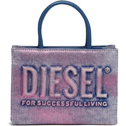 Diesel Kids borsa tote con logo goffrato - blu