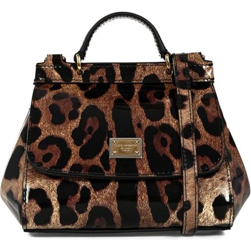 Dolce & Gabbana Kids borsa a spalla con stampa - marrone