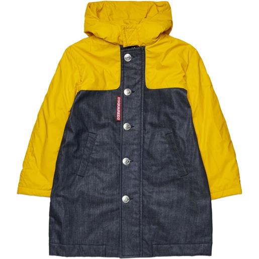 DSQUARED2 KIDS impermeabile con chiusura nascosta - nero