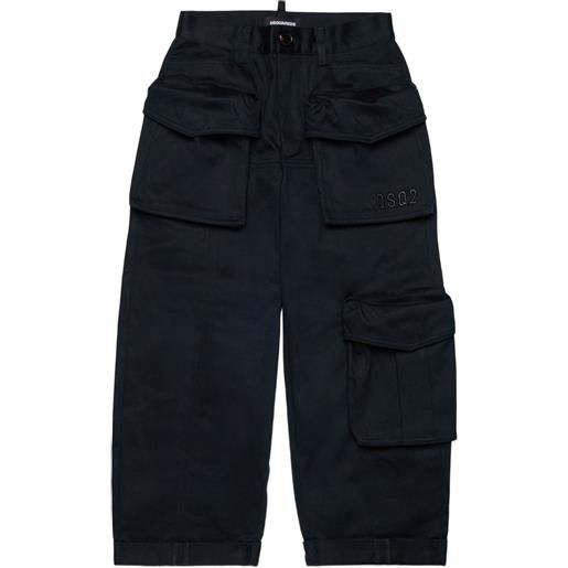 DSQUARED2 KIDS pantaloni in cotone - nero