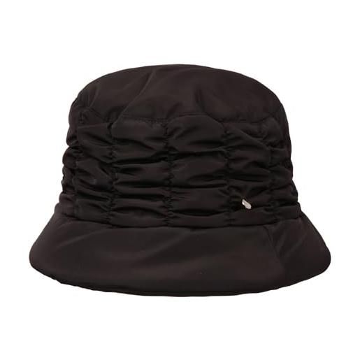 HAT YOU cappello da pescatore da donna con design a zigzag, doppio strato, nero , taglia unica