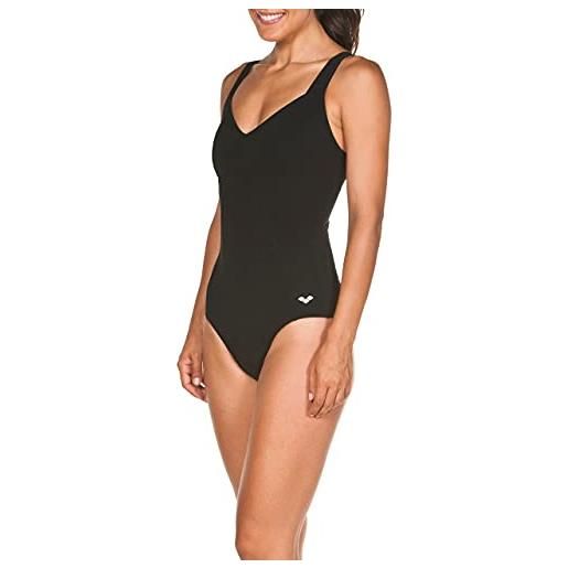 Arena vertigo low r costume intero donna coppa c, costume da bagno modellante bodylift, tecnologia power mesh, tessuto arena sensitive fabrics resistente al cloro