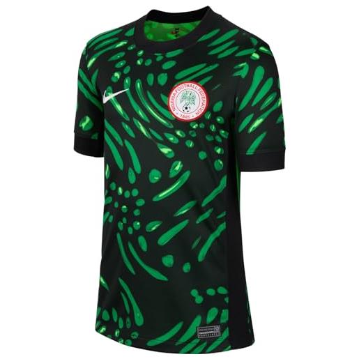 Nike unisex kids top nff y nk df stad jsy ss aw, black/lucky green/white, fq8860-010, s