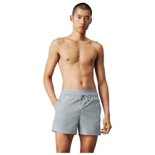 Calvin Klein uomo pantaloncino da bagno medium double con coulisse, grigio (quarry), m