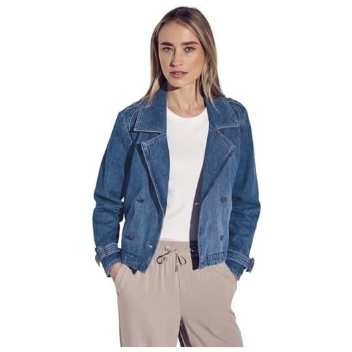 Street One a212502 giacca corta di jeans, blu medio, 46 donna