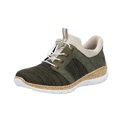 Rieker 59559 - Mocassino Donna In Vera Pelle, Collezione Comfort, Larghezza Extra, Soletta Estraibile, Colore Nero