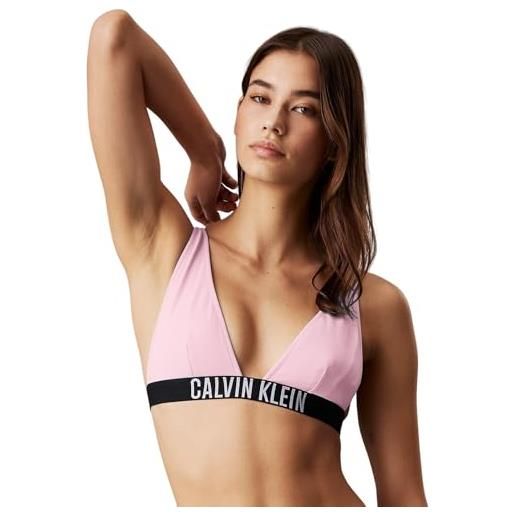Calvin Klein donna top bikini bralette imbottitura estraibile, rosa (sweet pink), xl