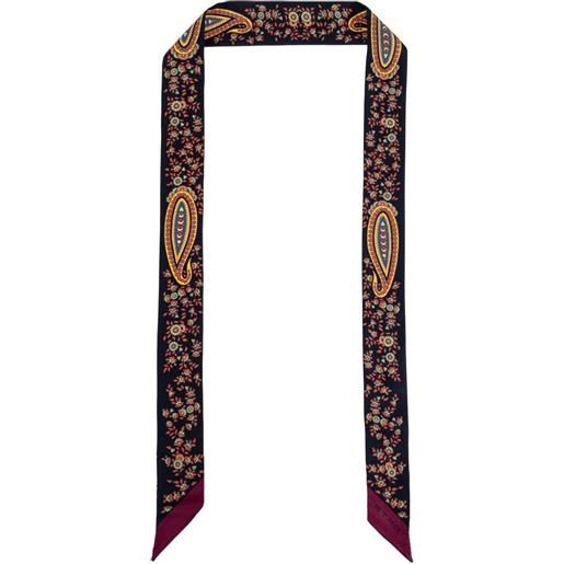 ETRO foulard in seta con stampa paisley - blu