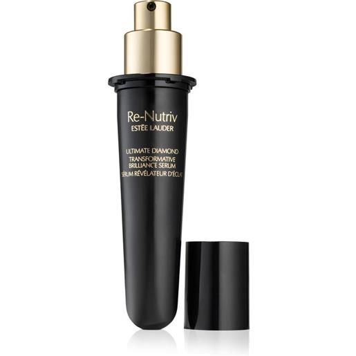 Estee lauder re-nutriv ultimate diamond transformative brilliance serum - refill 30 ml siero fluido e leggero per una pelle più rassodata e brillante - ricarica