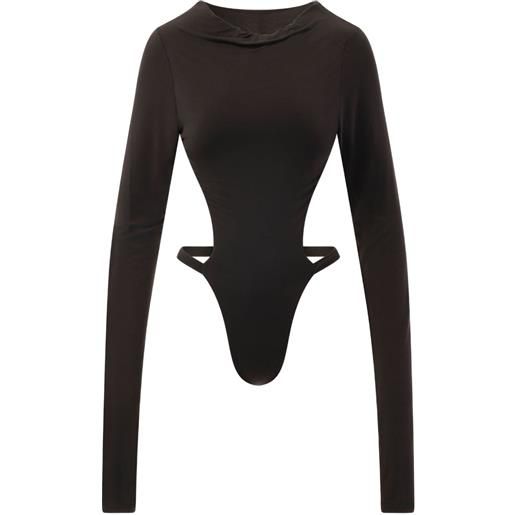 ENTIRE STUDIOS cutout long-sleeve bodysuit - marrone